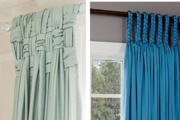Кухонные шторы или занавески для дачи своими руками